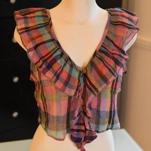 NWT Light Rainbow Crop Top